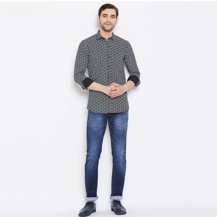 Duke Urban Men Stardust Cotton Full Sleeve Shirt (SD88BPR)