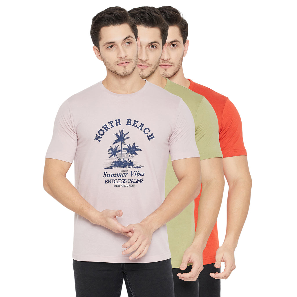 Duke Urban Men Half Sleeve Cotton T-shirt (Pack of 3) (SDVP40)