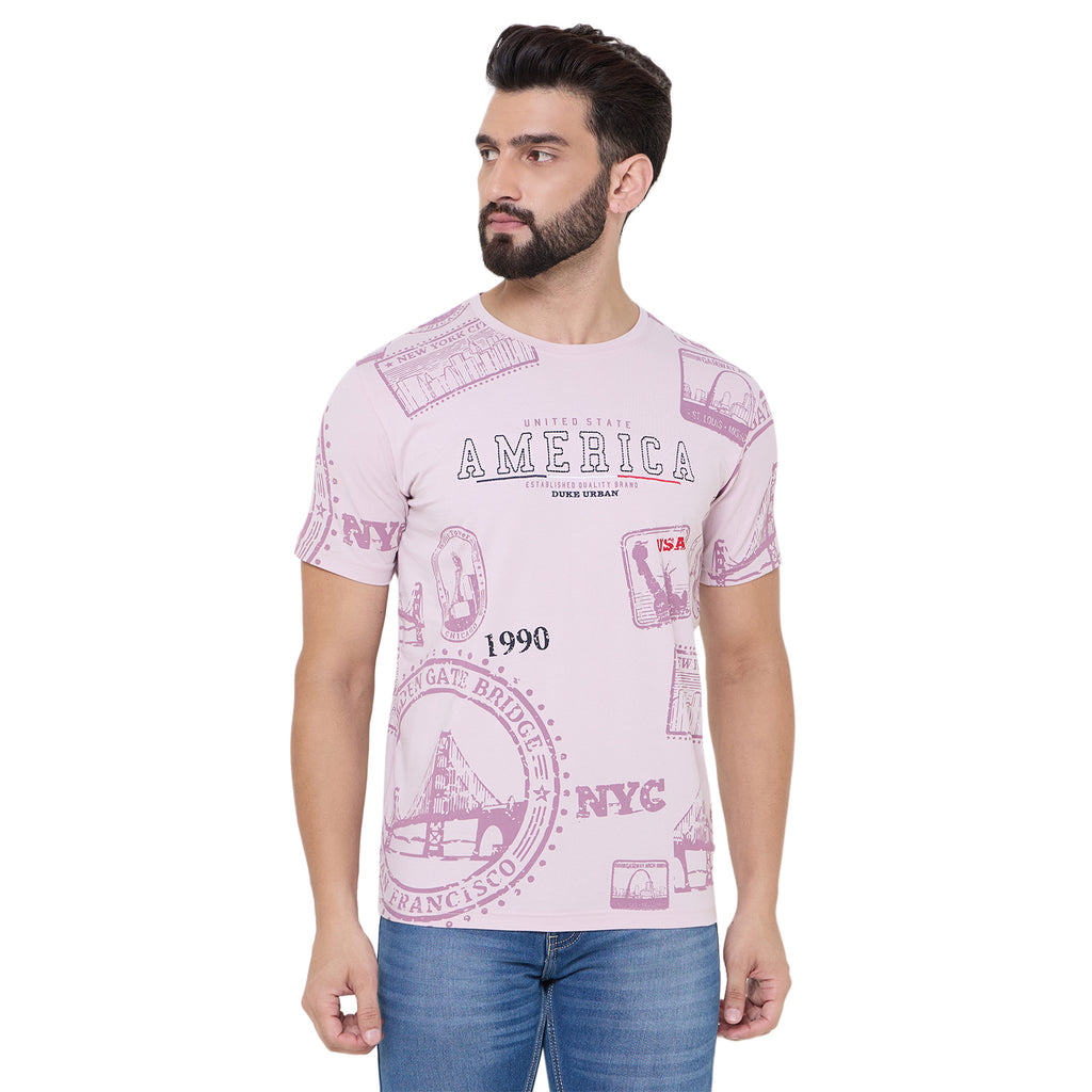 Duke Urban Men Half Sleeve Cotton Tshirt (LF7221)