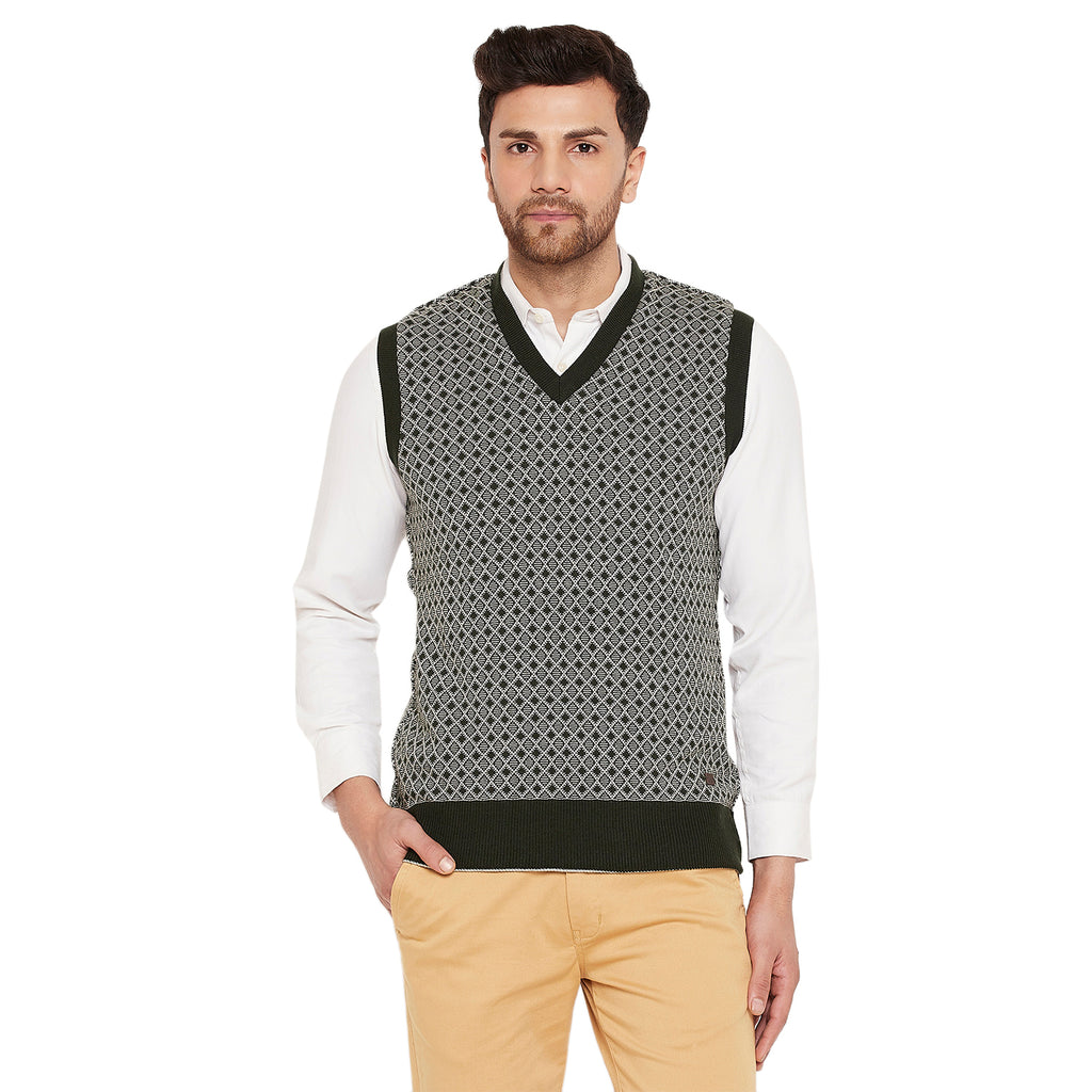 Duke Urban Men Sleeveless V Neck Reversible Sweater (SDS2175)