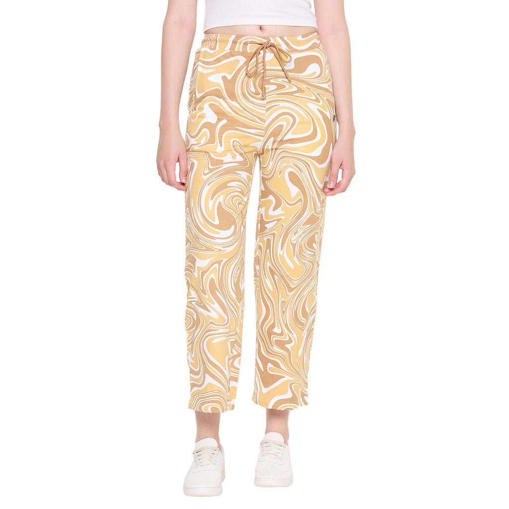 Duke Urban Women Printed Straight Fit Track Pant (LFX6702)