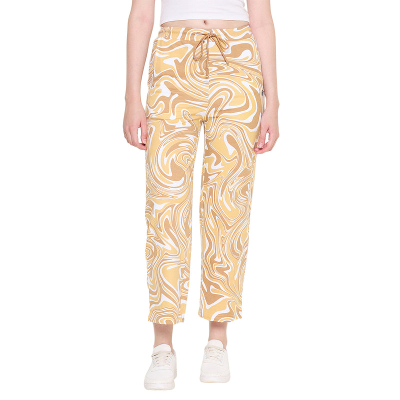 Duke Urban Women Printed Straight Fit Track Pant (LFX6702)