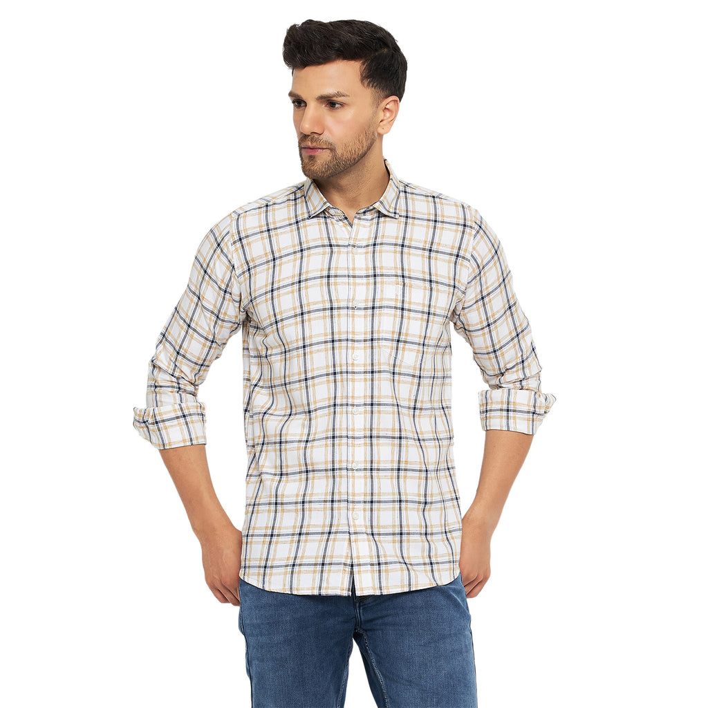 Duke Urban Men Slim Fit Solid Spread Collar Casual Shirt (SDO8CKLC)