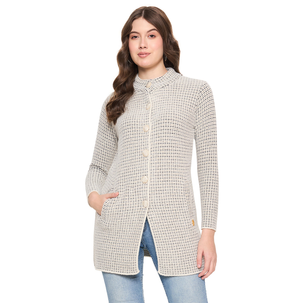 Duke Urban Women Full Sleeve Long Coat Cardigan (SDS1352)