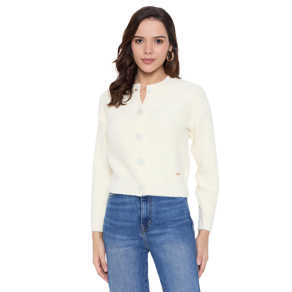 Duke Urban Women Full Sleeve Front Open Crop Cardigan (SDS1342)