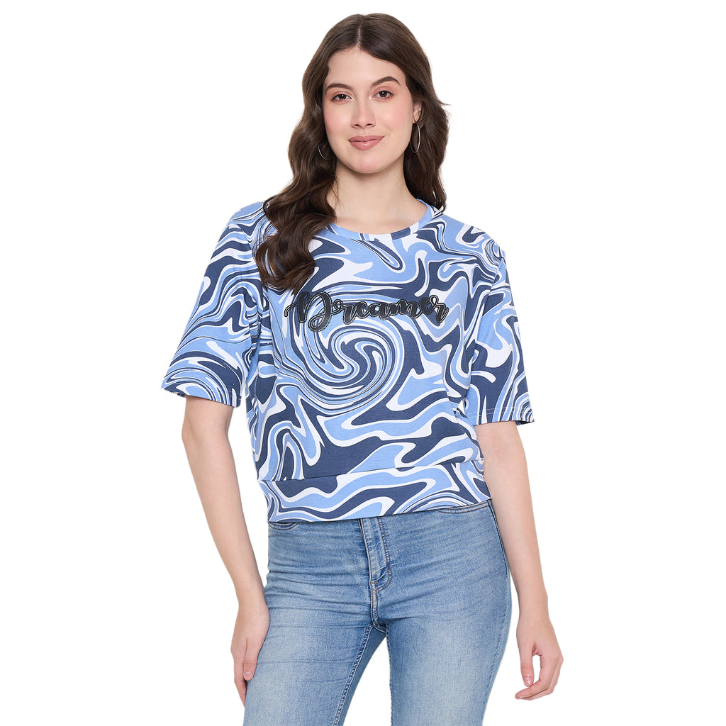 Duke Urban Women Round Neck Crop Top (LFX4206)