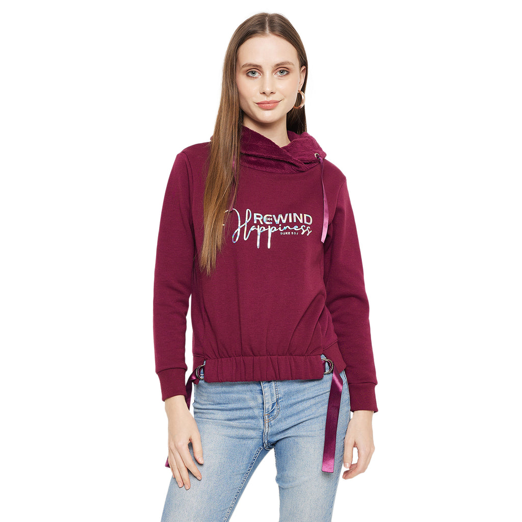 Duke Urban Women Cowl Neck Sweatshirt (LFX883)