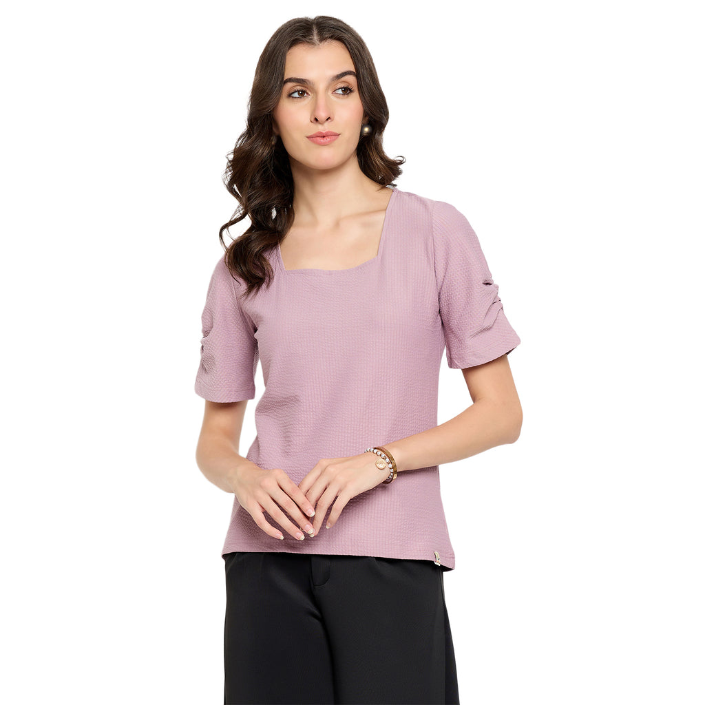 Duke Urban Half Sleeve Square Neck Lady Top (LFX3283)
