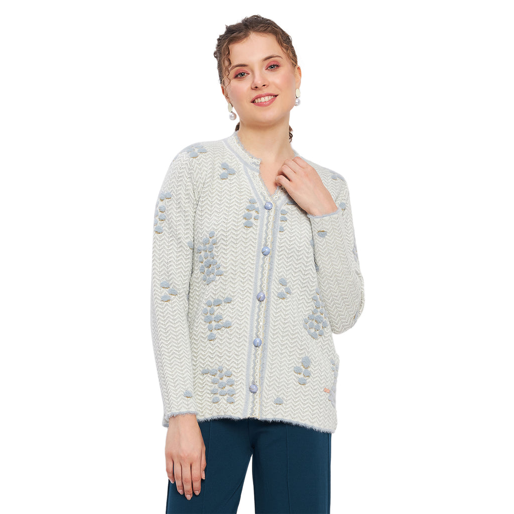 Duke Urban Women Full Sleeve Self Design Cardigan (LQS9713)