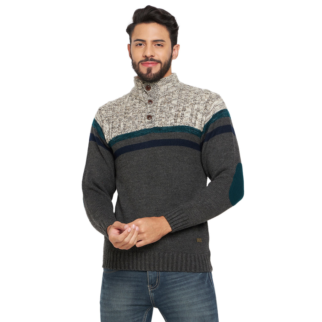 Duke Urban Men Full Sleeve Button Placket Sweater (SDS2002)