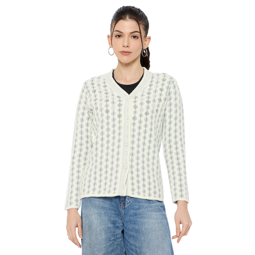 Duke Urban Women Full Sleeve Front Open Sweater (SDS1338)