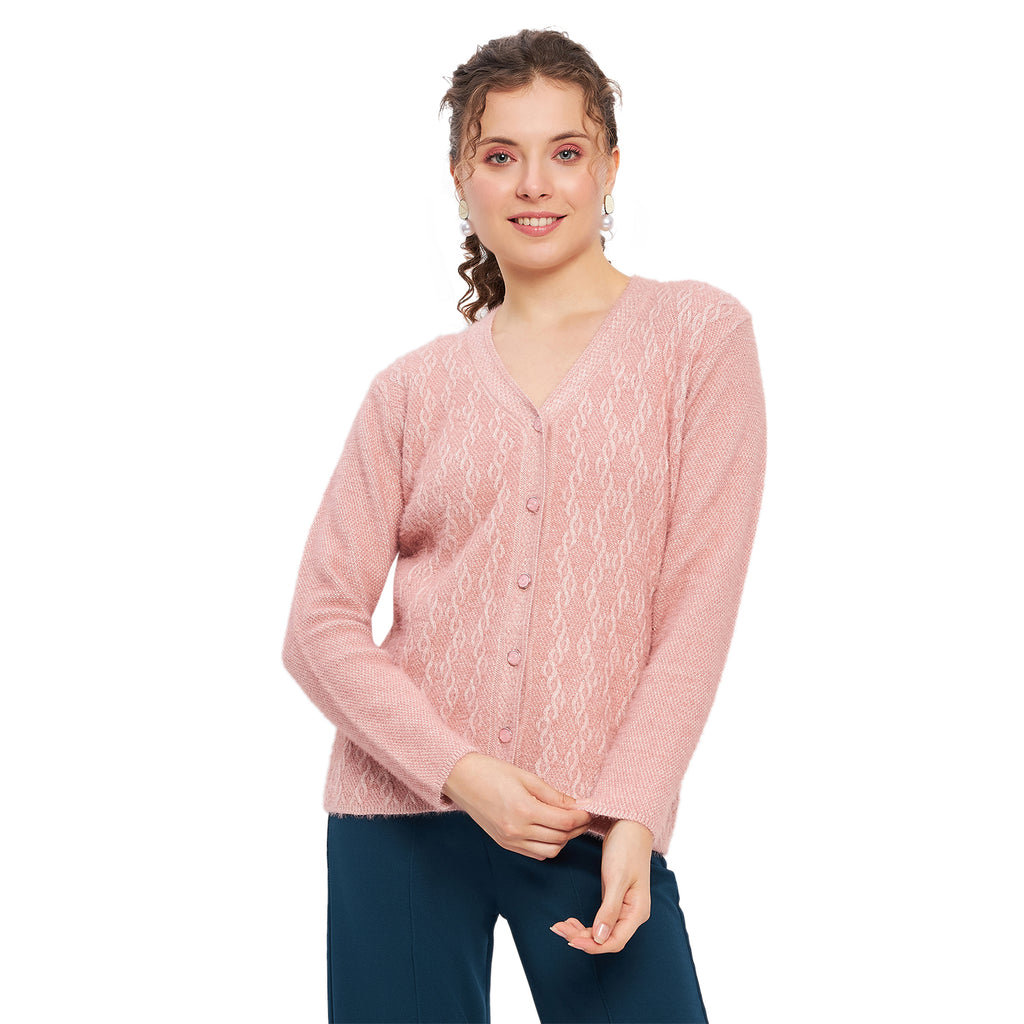 Duke Urban Women Full Sleeve Self Design Cardigan (LQS9725)