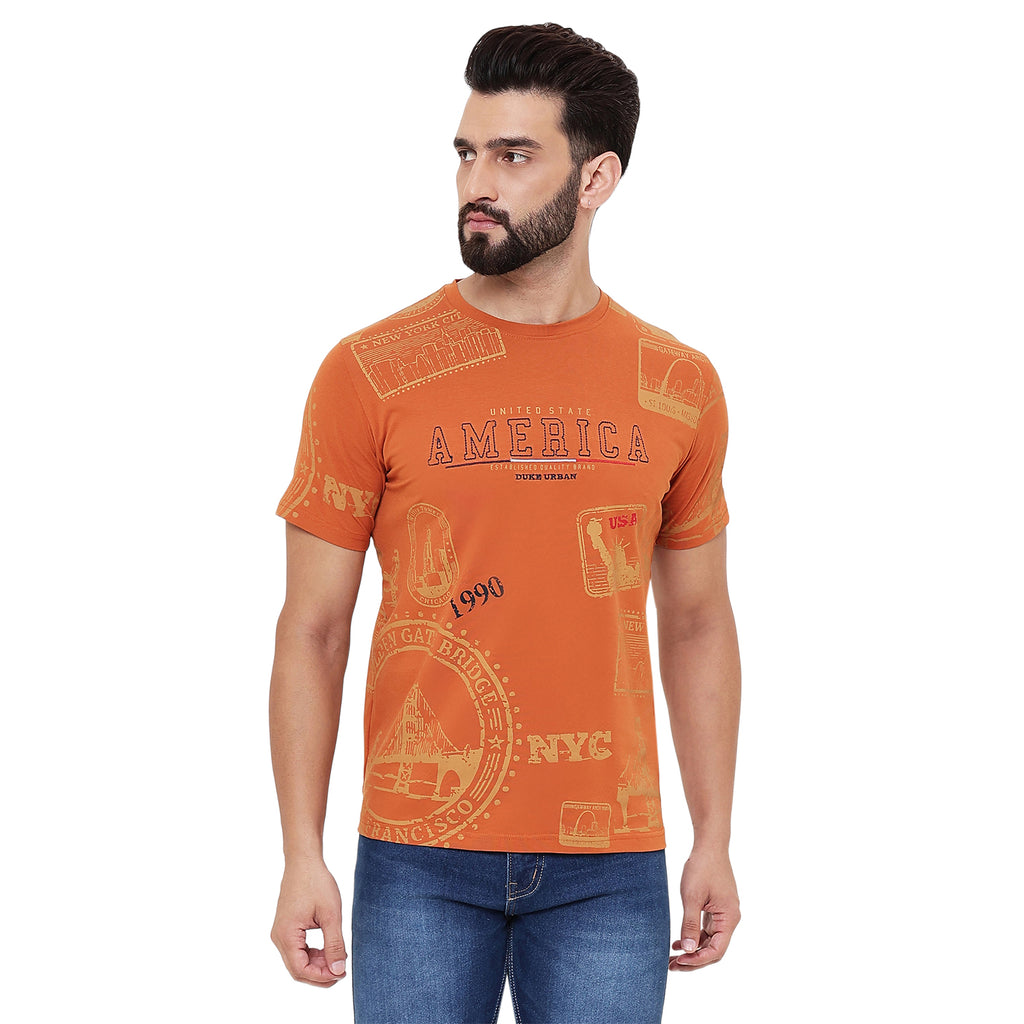 Duke Urban Men Half Sleeve Cotton Tshirt (LF7221)
