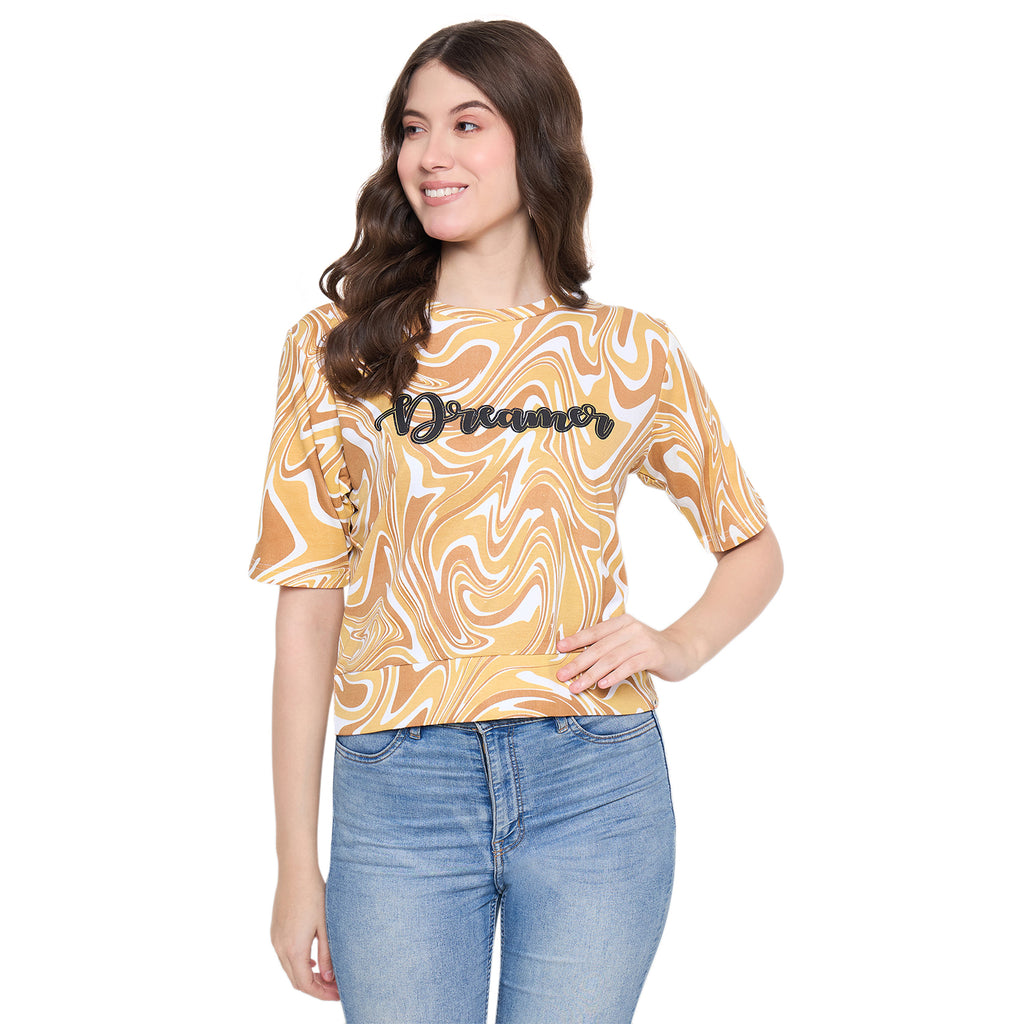 Duke Urban Women Round Neck Crop Top (LFX4206)