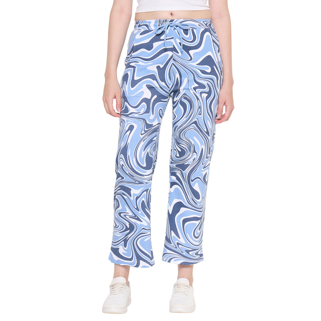 Duke Urban Women Printed Straight Fit Track Pant (LFX6702)