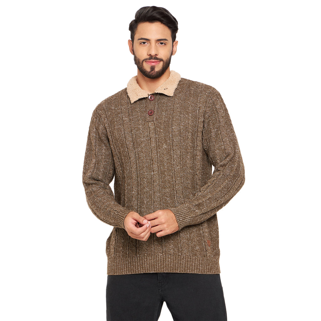 Duke Urban Men Full Sleeve Button Placket Sweater (SDS2004)