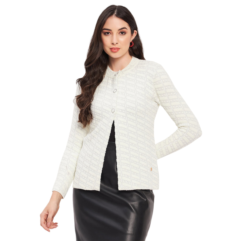 Duke Urban Women Full Sleeve Self Design Cardigan (LQS9745)