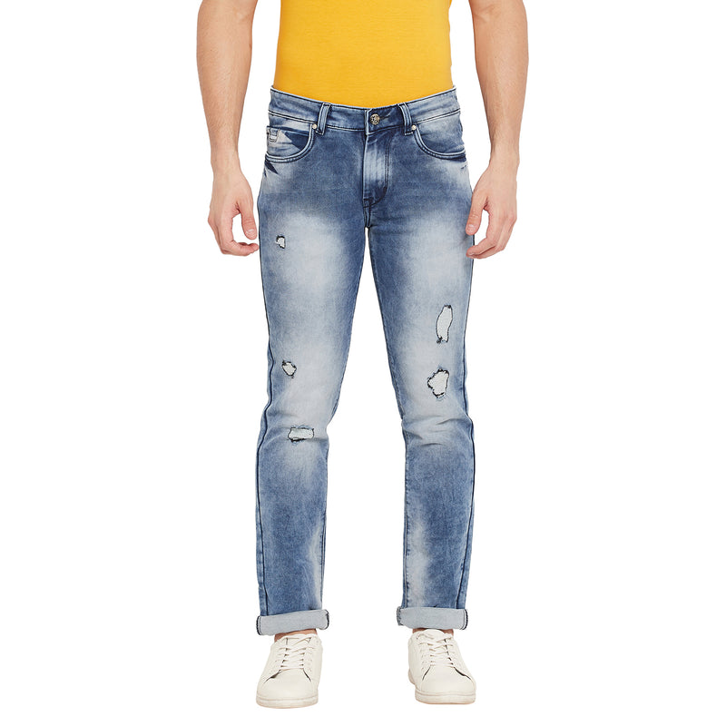 Duke Urban Men Comfort Fit Stretchable Distress Jeans (SDD8199)