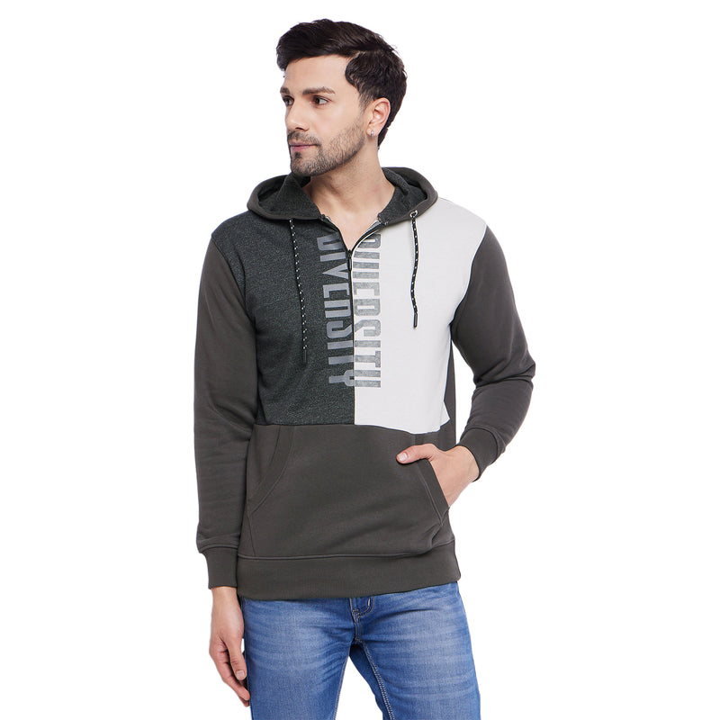Duke Urban Men Half Zip Hooded Sweatshirt (LF6251)