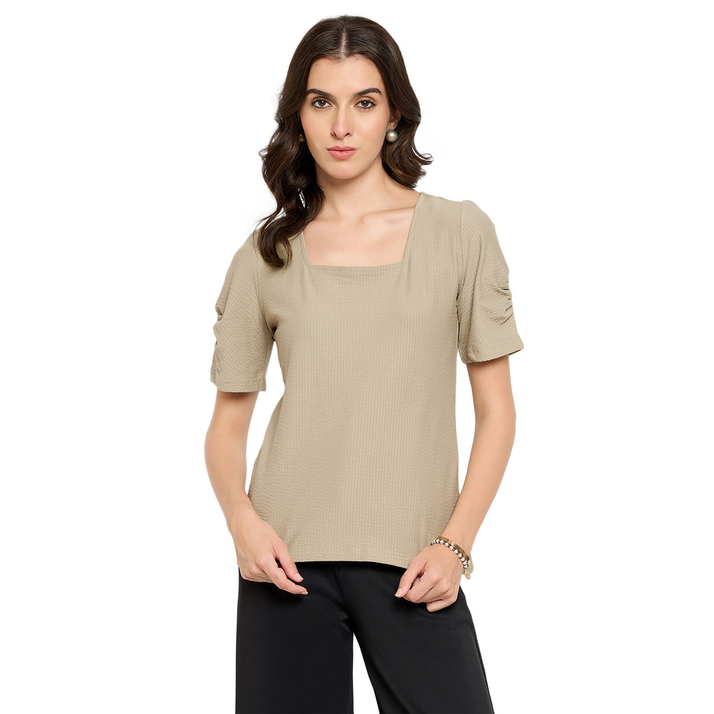 Duke Urban Half Sleeve Square Neck Lady Top (LFX3283)