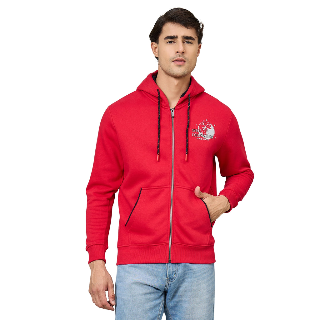 Duke Urban Men Hooded Smart fit Full Zip Sweatshirt (LF6357)