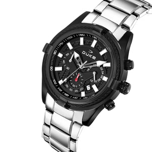 Duke Chronograph Men Watch with Stylish Stainless Steel Black Dial (DK4002CRM02C)