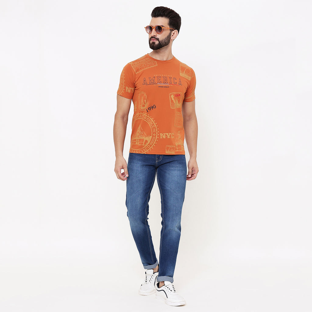 Duke Urban Men Half Sleeve Cotton Tshirt (LF7221)