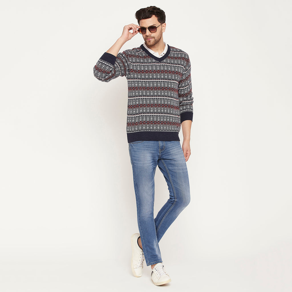 Duke Urban Men Full Sleeve V Neck Sweater (SDS2138)