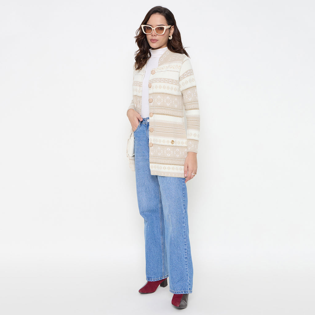 Duke Urban Women Full Sleeve Long Coat Cardigan (SDS1363)