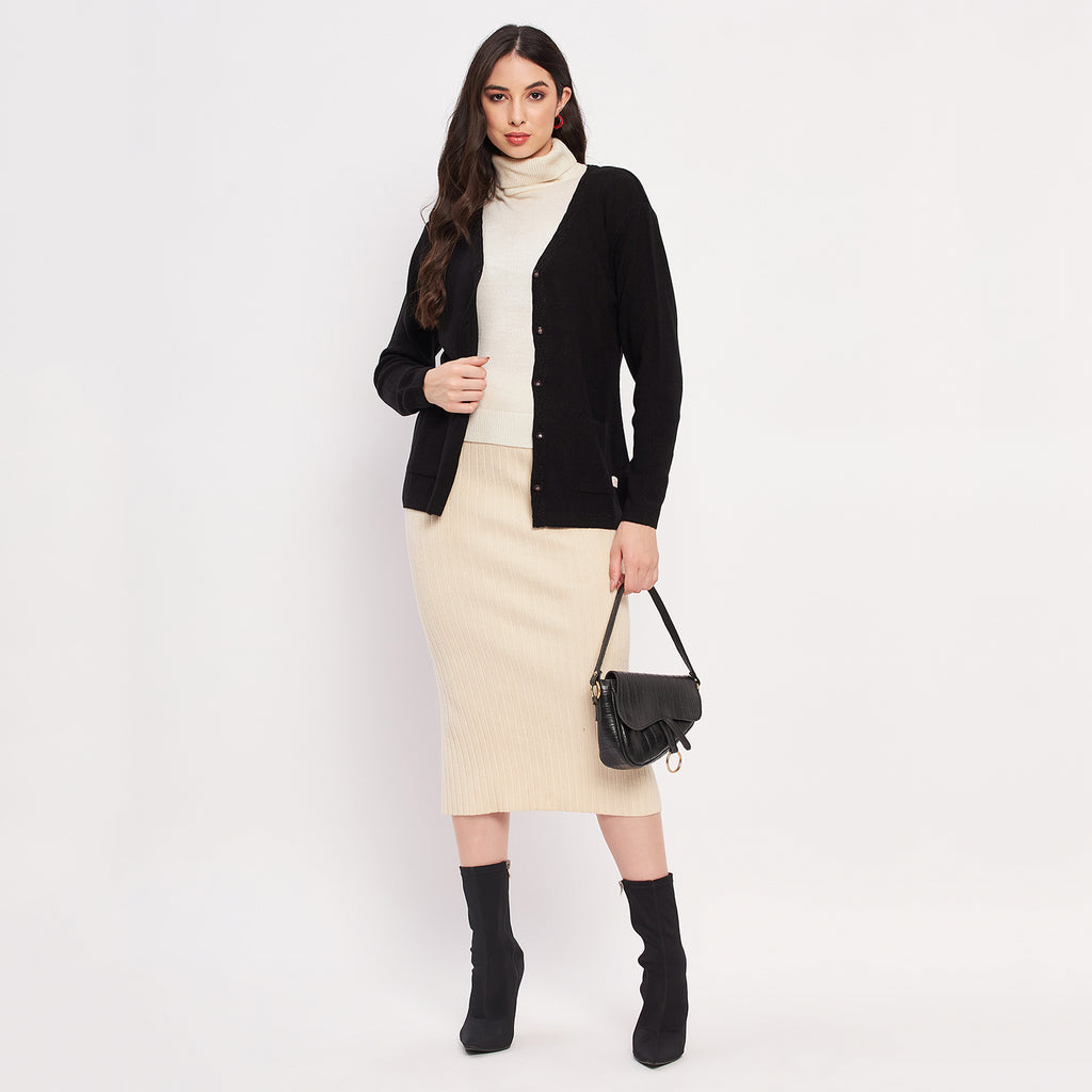 Duke Urban Women Full Sleeve Solid Cardigan (LQS9612)