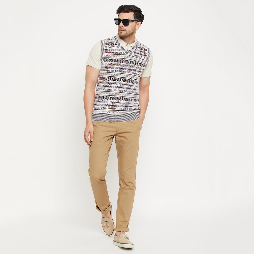 Duke Urban Men Sleeveless V Neck Sweater (SDS2161)