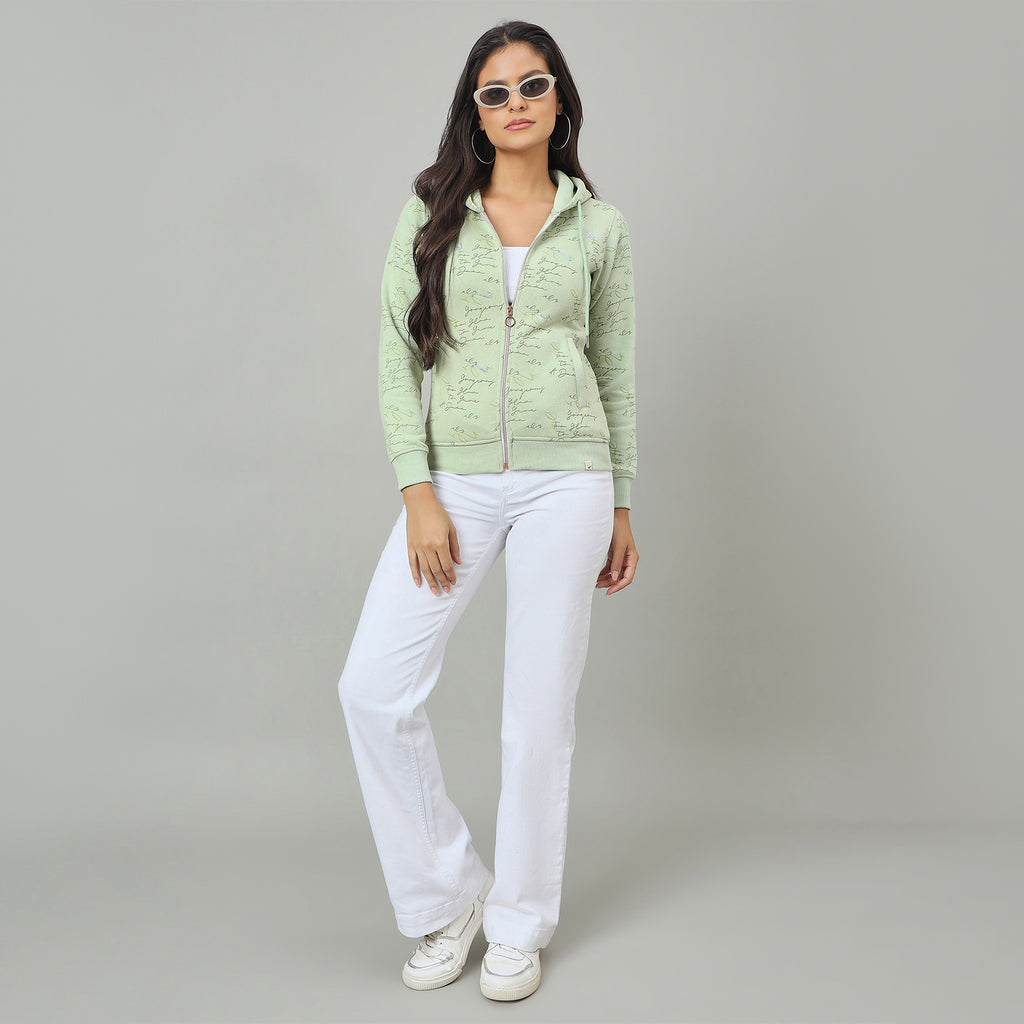 Duke Urban Women Smart fit Hooded Full Zip Sweatshirt (LFX966)