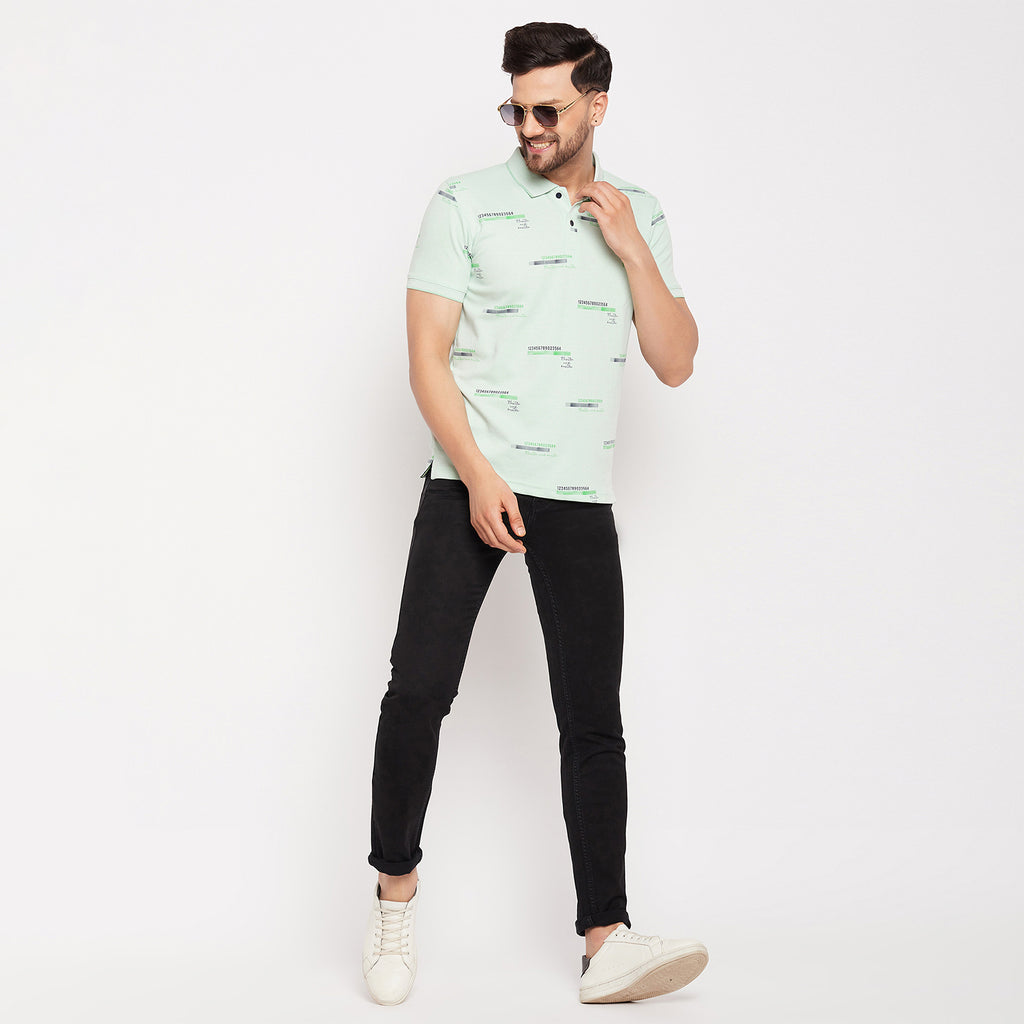 Duke Urban Men Half Sleeve Polo Neck Cotton T-shirt (LF5862)