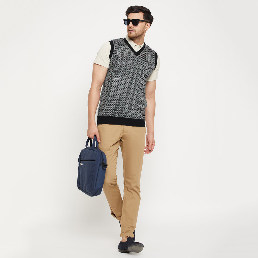 Duke Urban Men Sleeveless V Neck Reversible Sweater (SDS2175)