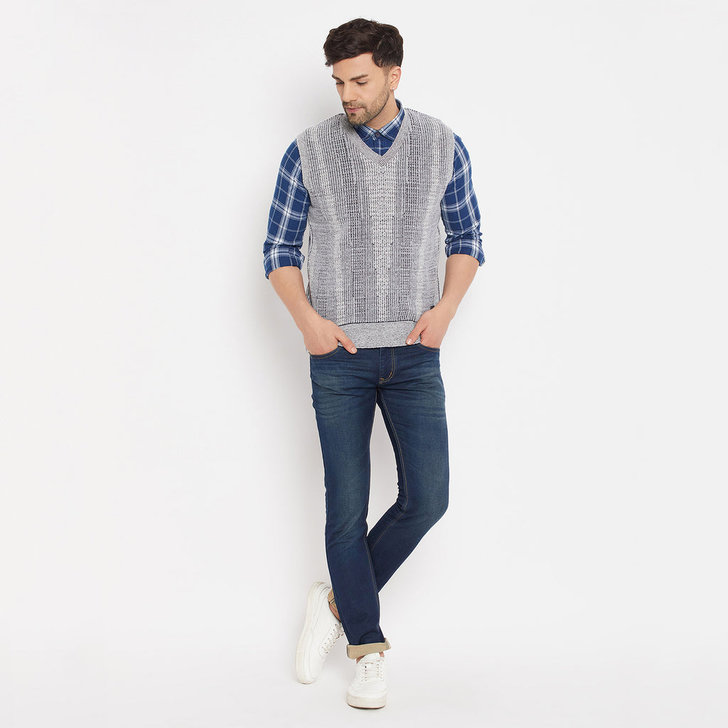 Duke Urban Men Sleeveless V-Neck Reversible Sweater (SDS2171)