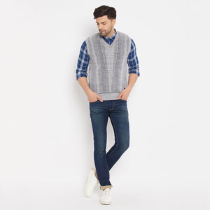 Duke Stardust Men Sleeveless V-Neck Reversible Sweater (SDS2171)