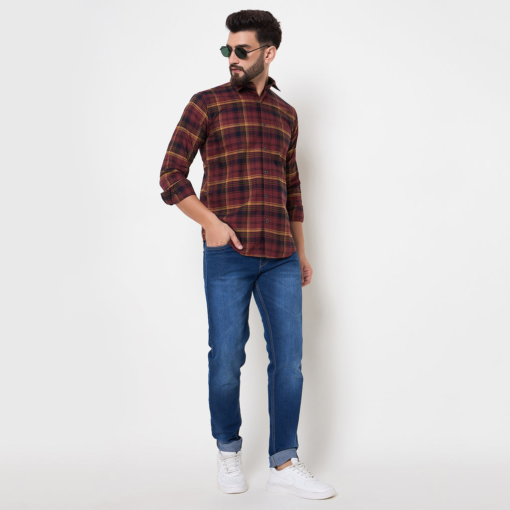 Duke Urban Men Full Sleeve Cotton Shirt (SDO5CKOQ)