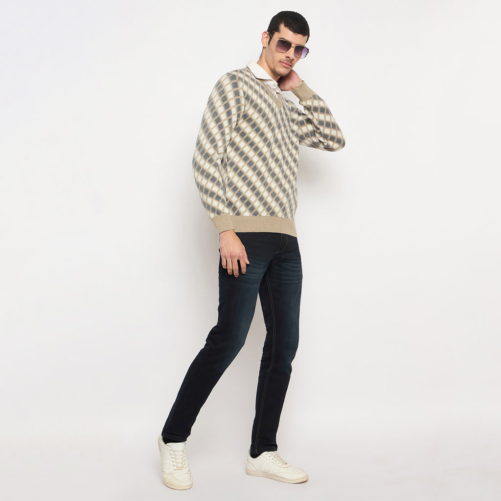 Duke Urban Men Full Sleeve V Neck Sweater (SDS2269)