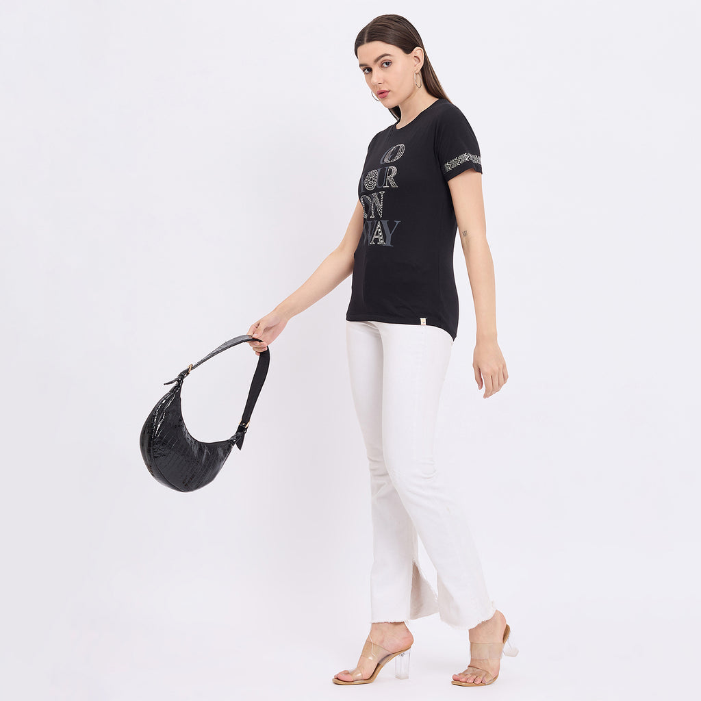 Duke Urban Women Short Sleeve Round Neck Top (LFX3282)