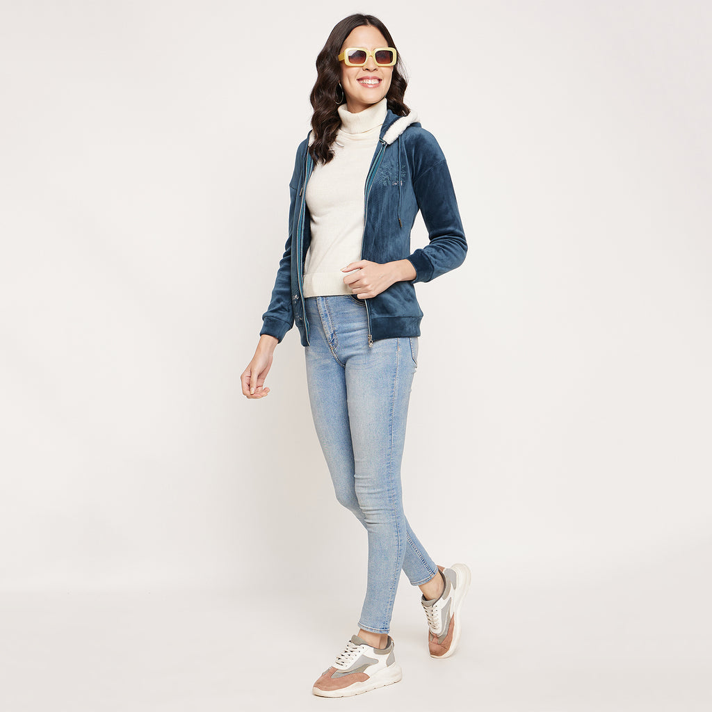 Duke Urban Women Hooded Zipper Sweatshirt (LFX944)