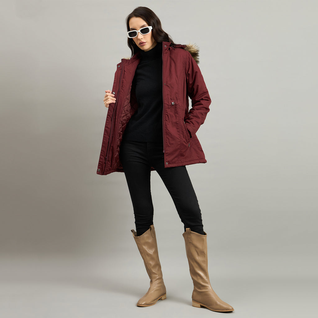 Duke Urban Women Short Style Hooded Bomber Jacket (SDZ4050R)