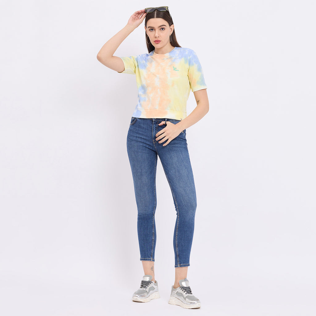 Duke Urban Women Half Sleeve Crop Top (LFX4203)