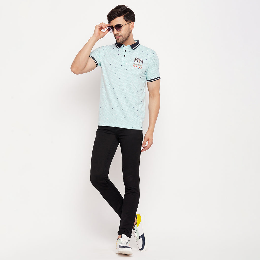Duke Urban Men Half Sleeve Polo Neck Cotton T-shirt (LF5871)