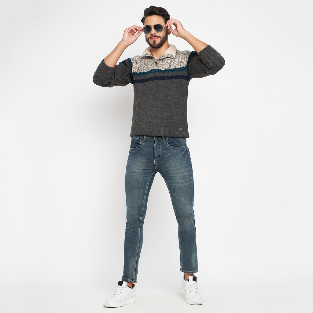 Duke Urban Men Full Sleeve Button Placket Sweater (SDS2002)
