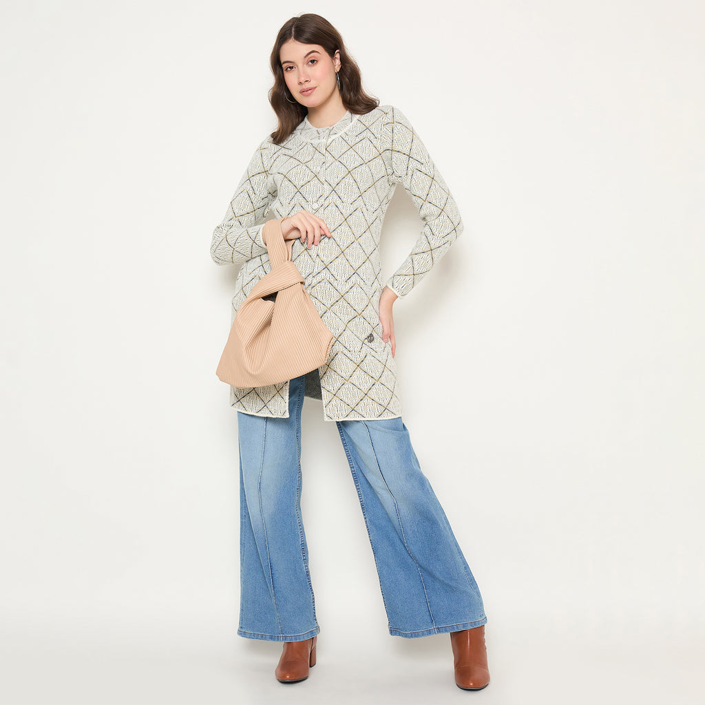 Duke Urban Women Full Sleeve Long Coat Type Sweater (SDS1317)