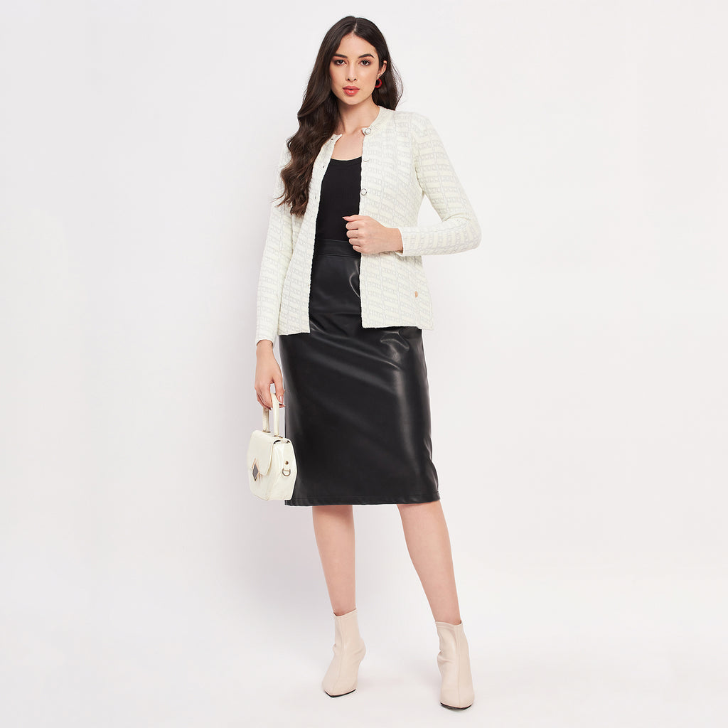 Duke Urban Women Full Sleeve Self Design Cardigan (LQS9745)