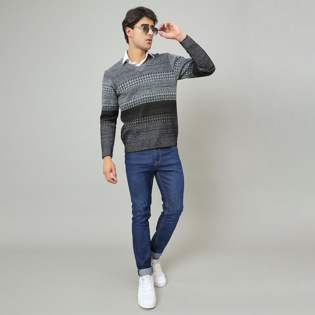 Duke Urban Men Full Sleeve V Neck Sweater (SDS2247)