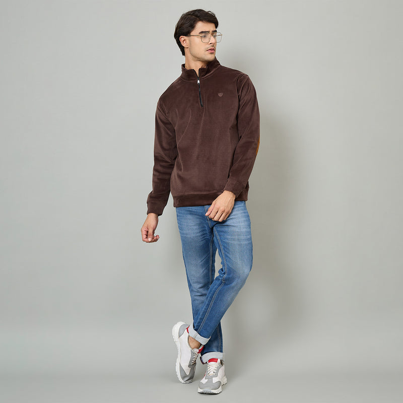 Duke Urban Men Half Zip Regular High Neck Sweater (LF6379)