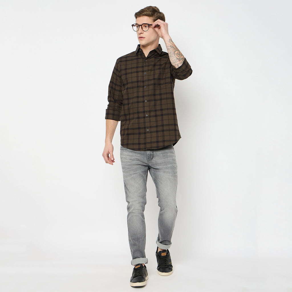 Duke Urban Men Full Sleeve Cotton Shirt (SDO5CKAT)
