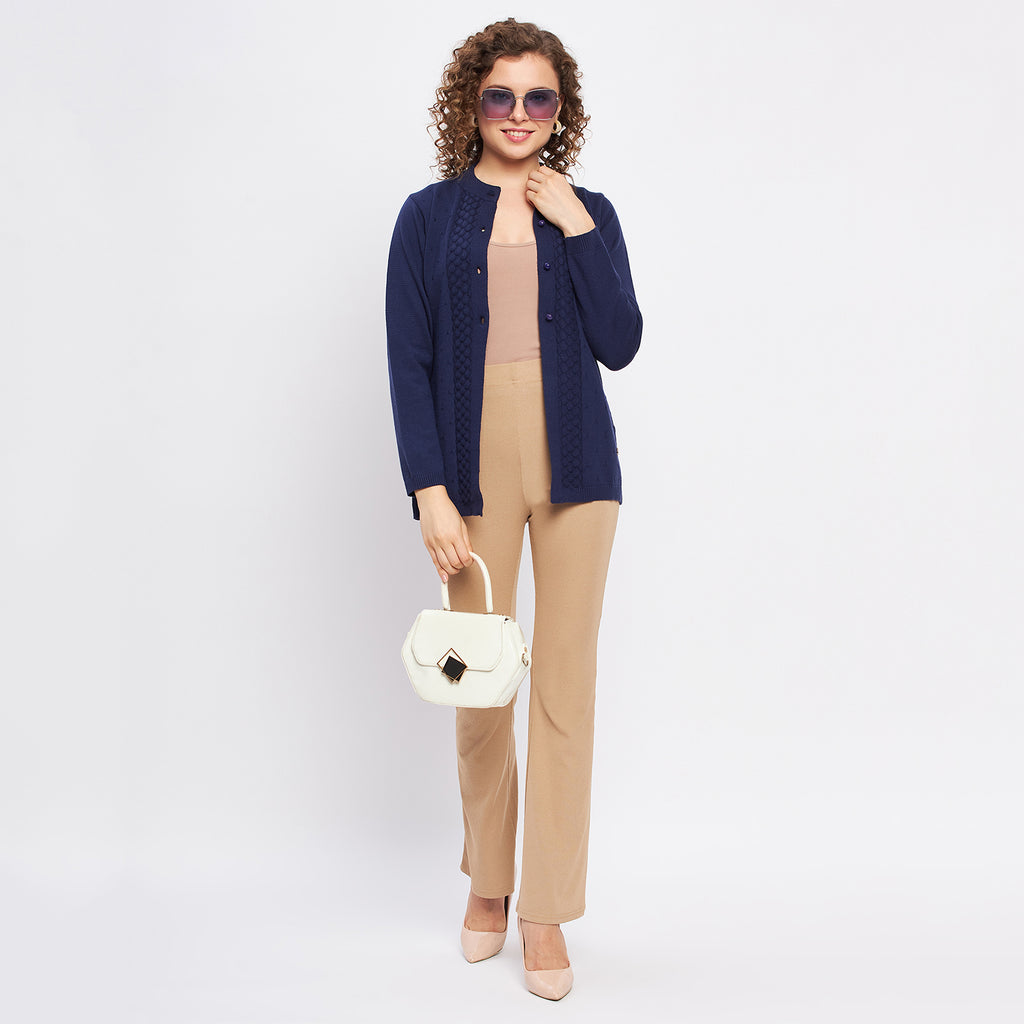 Duke Urban Women Full Sleeve Self Design Cardigan (LQS9757)
